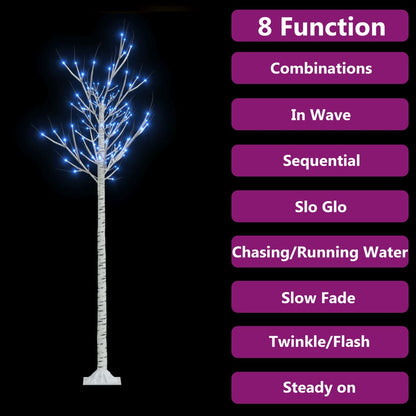 Albero Natale 180 LED 1,8 m Salice Blu Interno Esterno
