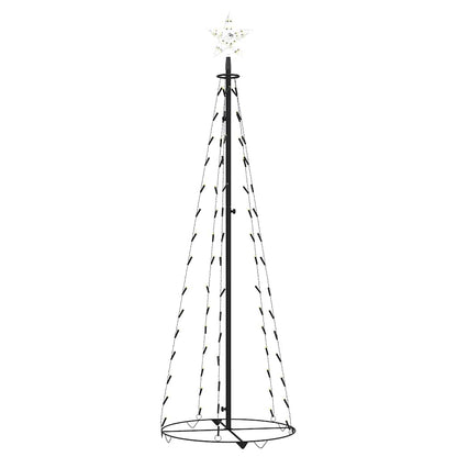 Albero di Natale a Cono con 84 LED Bianco Caldo 50x150 cm