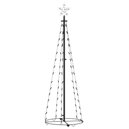 Albero di Natale a Cono con 84 LED Bianco Freddo 50x120 cm