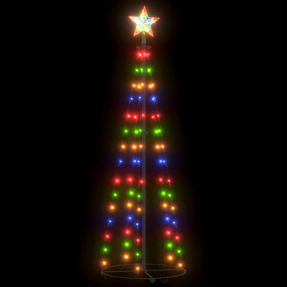 Albero di Natale a Cono con 84 LED Colorato 50x150 cm