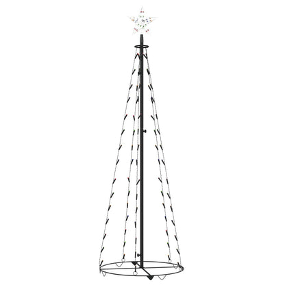 Albero di Natale a Cono con 84 LED Colorato 50x150 cm