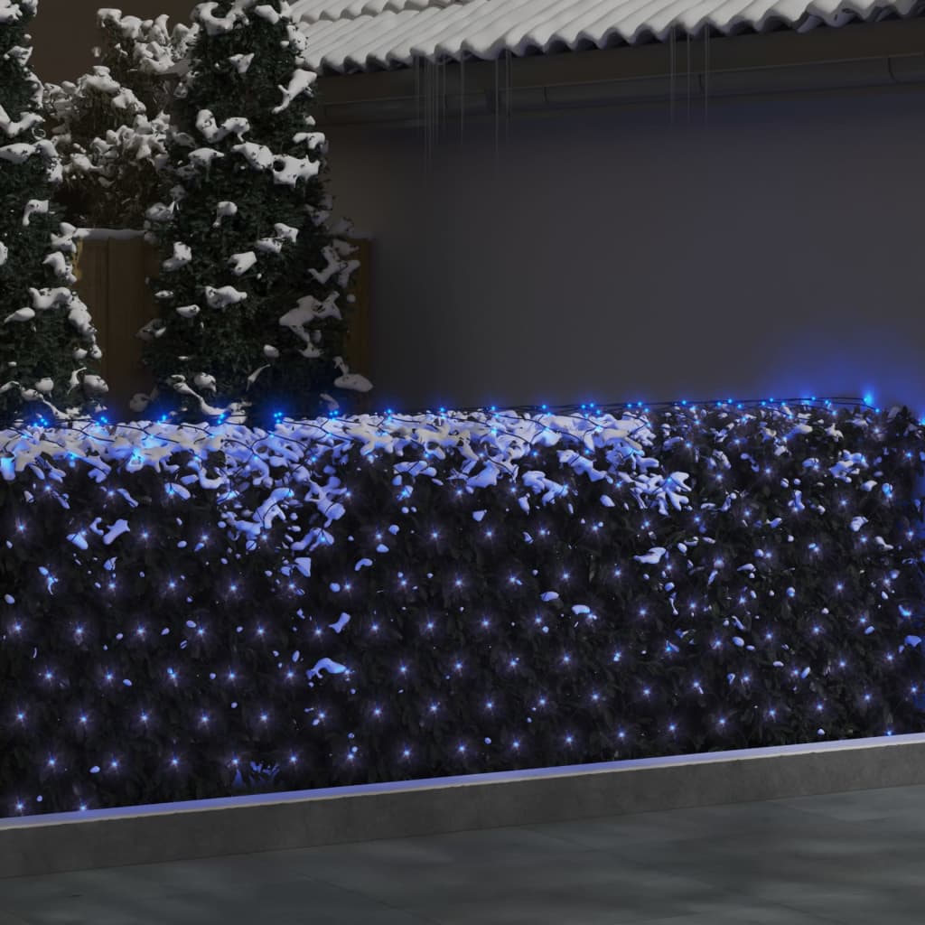 Rete Luci di Natale Blu Chiaro 3x2m 204 LED Interni Esterni