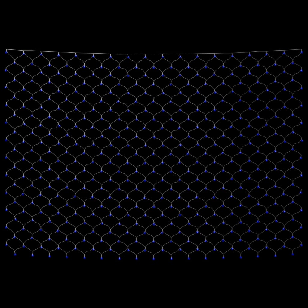 Rete Luci di Natale Blu Chiaro 3x2m 204 LED Interni Esterni