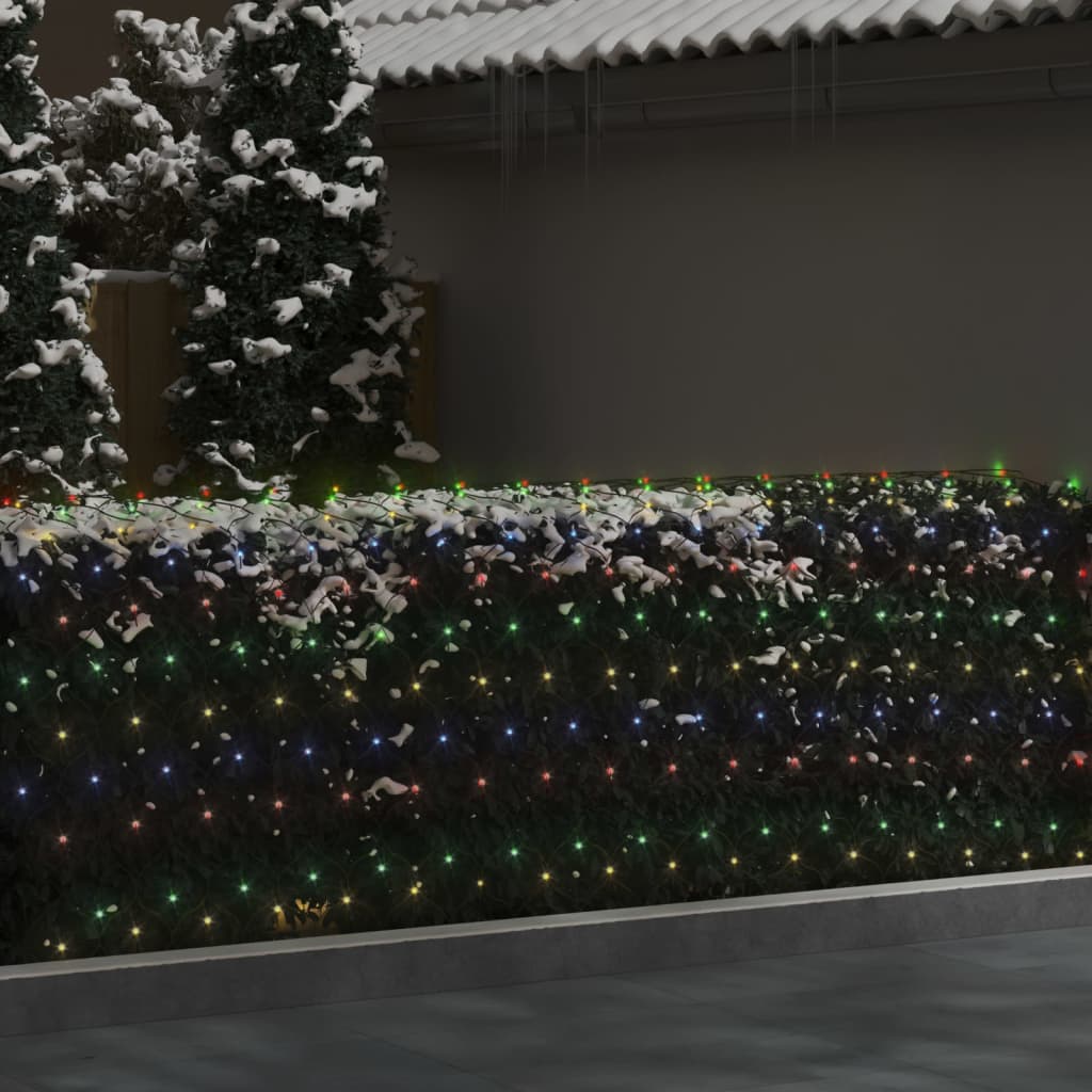 Luci di Natale a Rete Colorate 3x3m 306 LED Interni Esterni