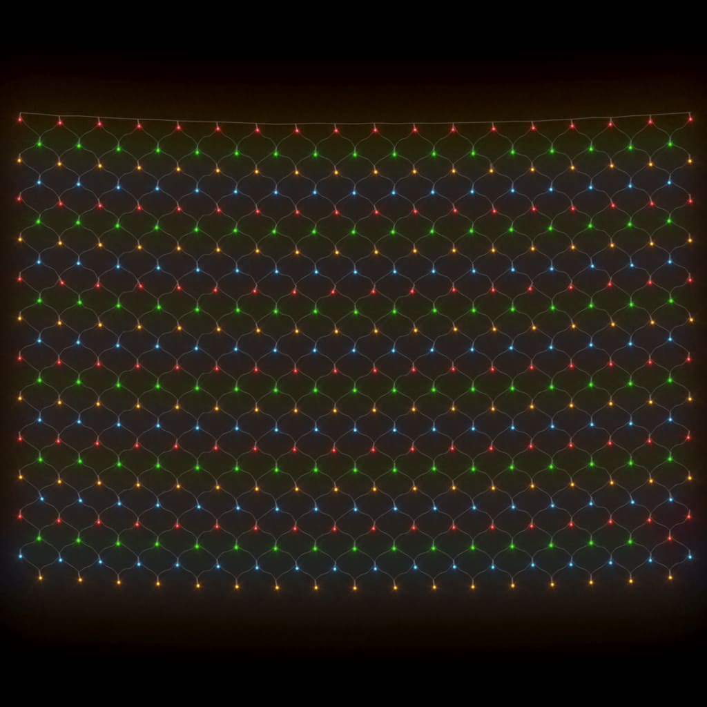 Luci di Natale a Rete Colorate 3x3m 306 LED Interni Esterni