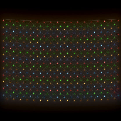 Luci di Natale a Rete Colorate 3x3m 306 LED Interni Esterni