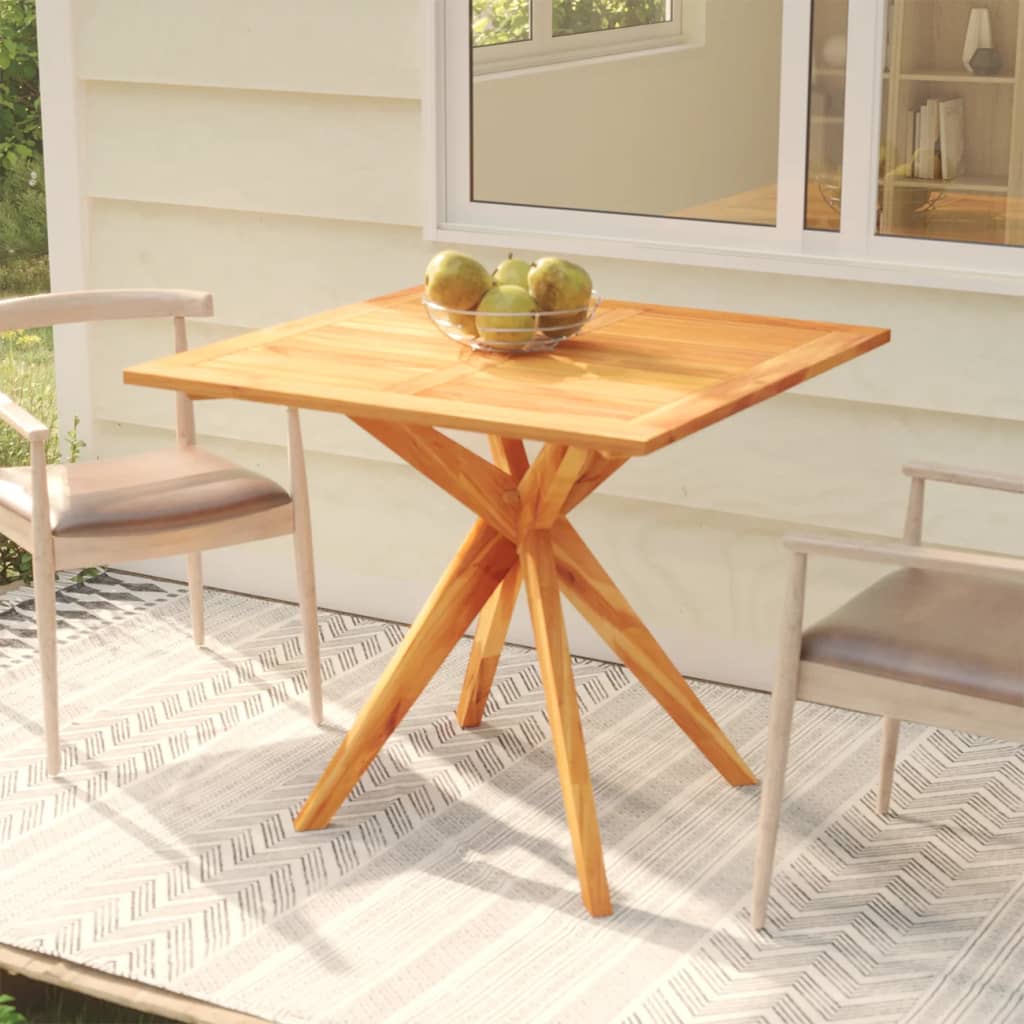 Tavolo Da Giardino 85x85x75 cm in Legno Massello di Acacia