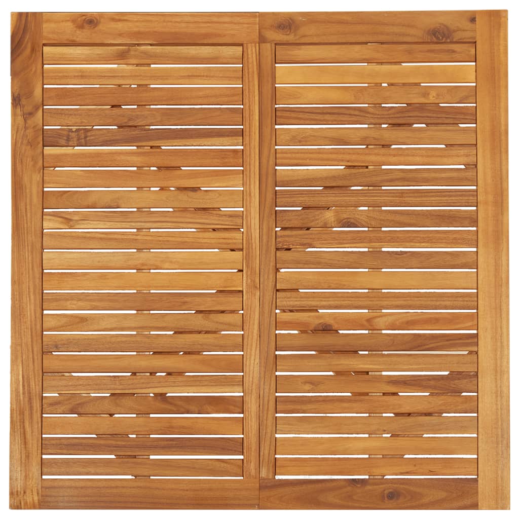Tavolo da Giardino 110x110x75 cm in Legno Massello Di Acacia
