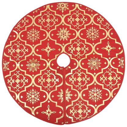 Gonna Albero Natale Raffinata con Calza Rosso Tessuto 150 cm