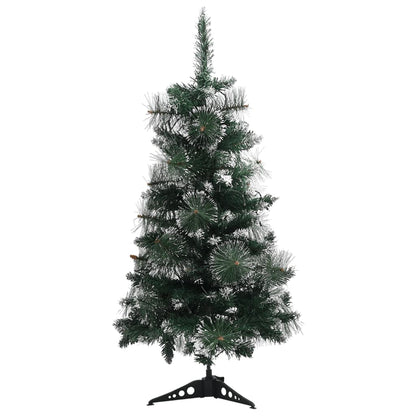 Albero di Natale Preilluminato con Supporto Verde 90 cm in PVC