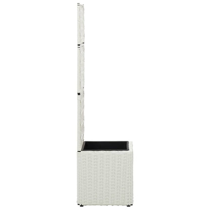 Letto Rialzato Traliccio 1 Vaso 30x30x107cm Polyrattan Bianco