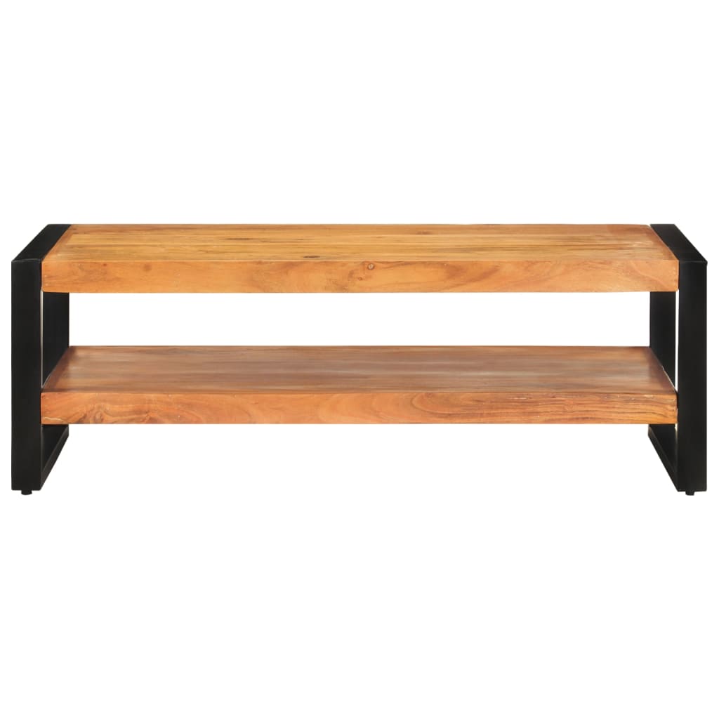 Tavolino da CaffÃ¨ 120x60x40 cm in Legno Massello di Acacia
