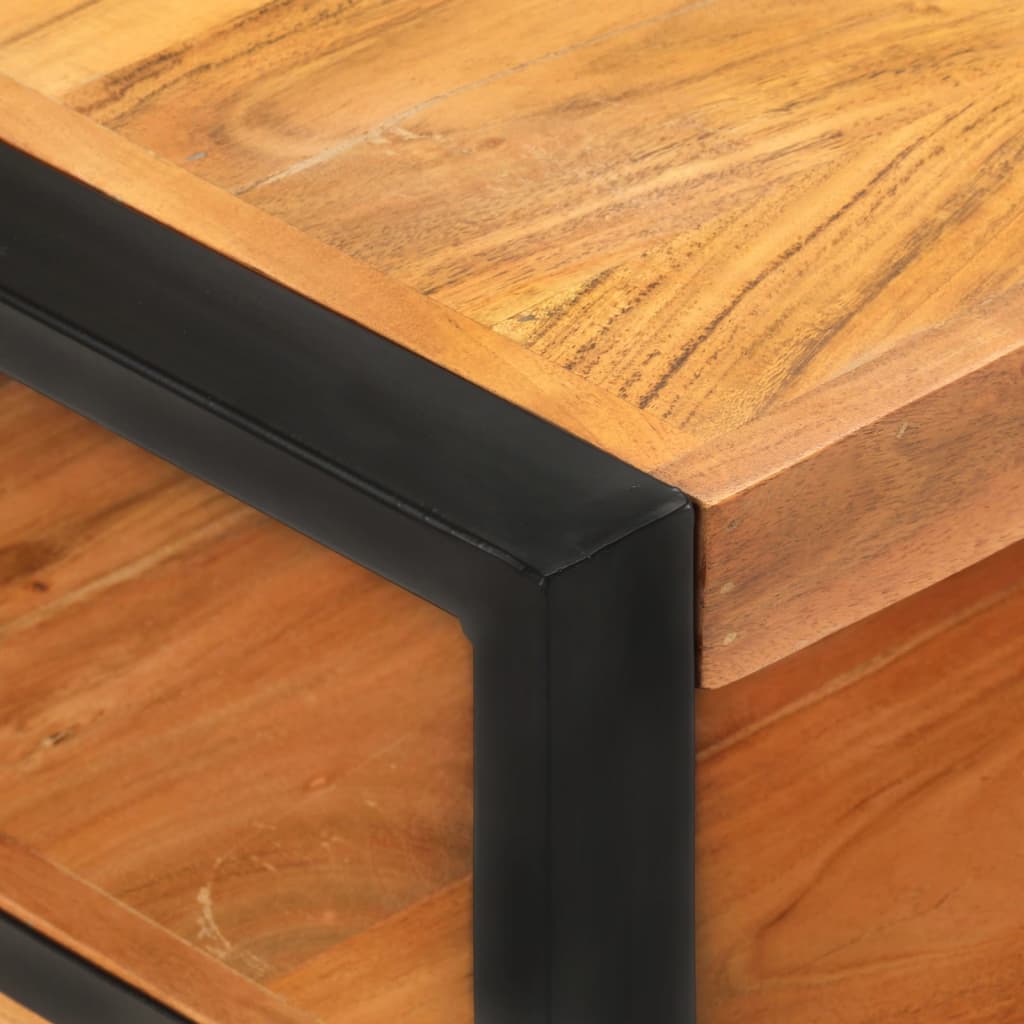 Tavolino da CaffÃ¨ 120x60x40 cm in Legno Massello di Acacia