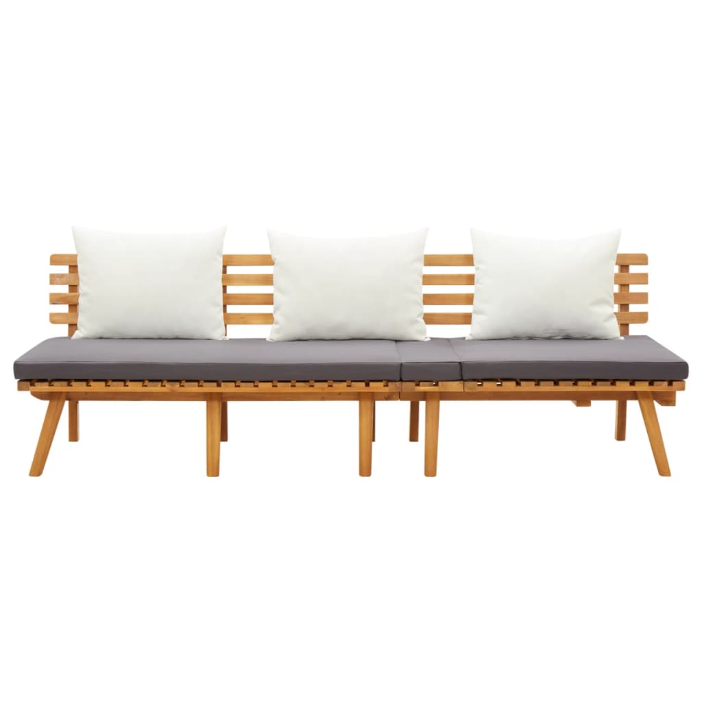 Divano Letto da Giardino 200x65 cm in Legno Massello di Acacia