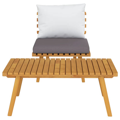 Set Divani da Giardino 2 pz con Cuscini in Massello di Acacia