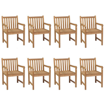 Sedie da Giardino 8 pz con Cuscini Antracite Massello di Teak