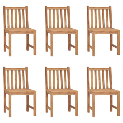 Sedie da Giardino 6 pz con Cuscini in Legno Massello di Teak