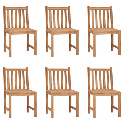 Sedie da Giardino 6 pz con Cuscini in Legno Massello di Teak
