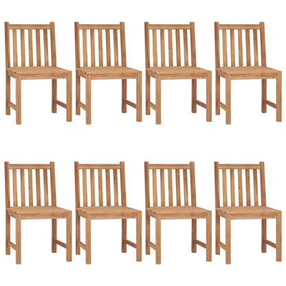 Sedie da Giardino con Cuscini 8 pz in Legno Massello di Teak