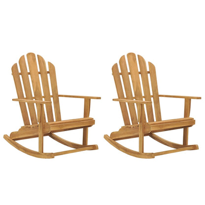 Sedie a Dondolo Adirondack 2 pz in Legno Massello di Teak