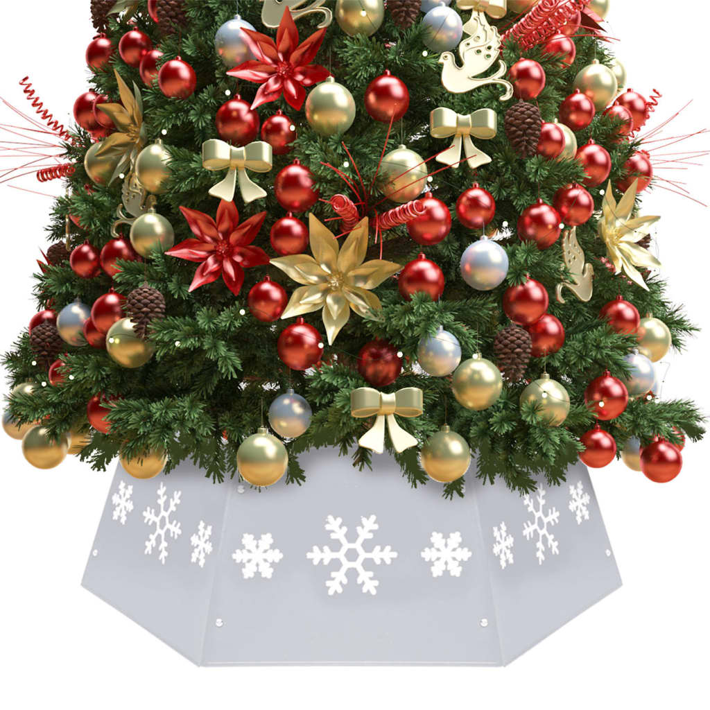 Gonna per Albero di Natale Argento e Bianco Ã˜68x25 cm