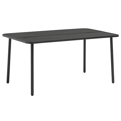 Set Mobili da Pranzo per Giardino 5 pz in Acciaio Grigio Scuro
