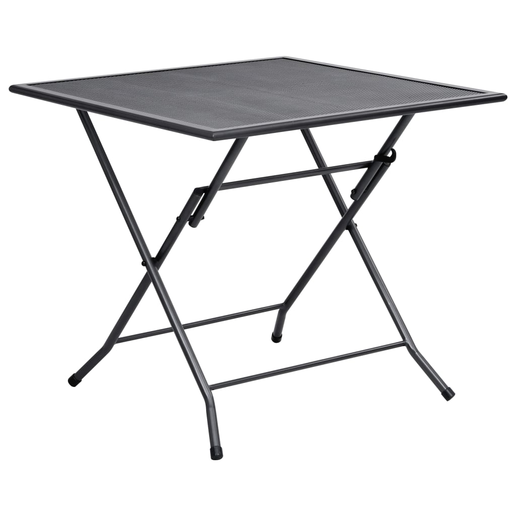 Set Pranzo da Giardino 3 pz in Acciaio Antracite