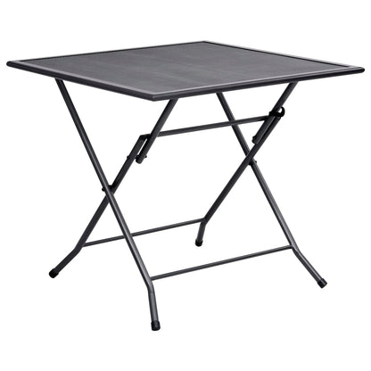 Set Pranzo da Giardino 5 pz in Acciaio Antracite