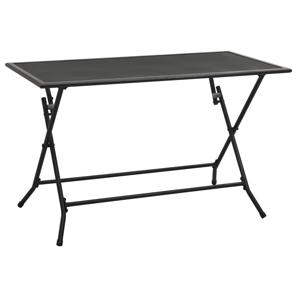 Set Pranzo da Giardino 7 pz in Acciaio Antracite