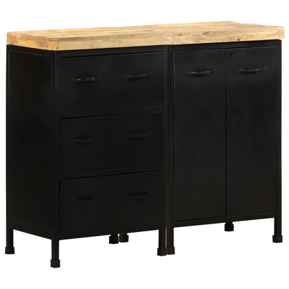 Credenza con 3 Cassetti e 2 Ante in Massello di Mango Grezzo