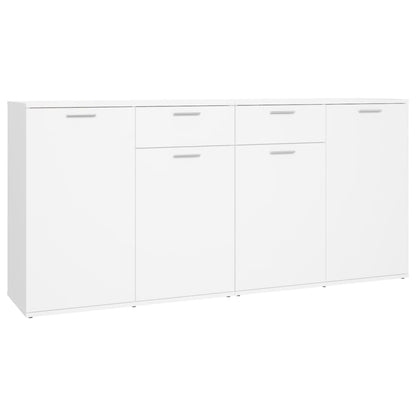 Credenza Bianca 160x36x75 cm in Legno Multistrato
