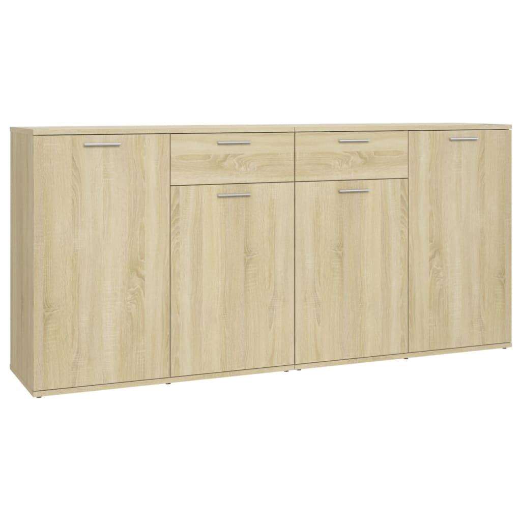 Credenza Rovere Sonoma 160x36x75 cm in Legno Multistrato