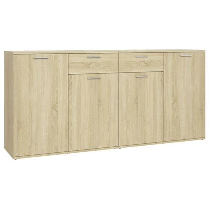 Credenza Rovere Sonoma 160x36x75 cm in Legno Multistrato