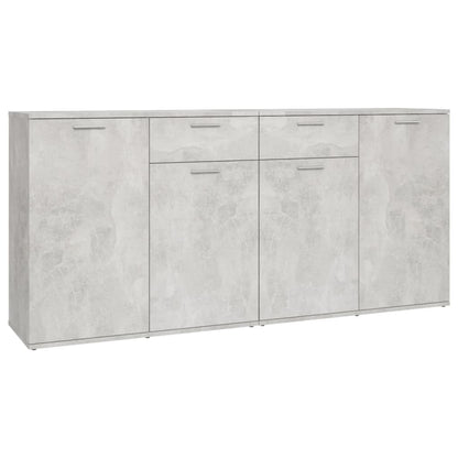 Credenza Grigio Cemento 160x36x75 cm in Legno Multistrato