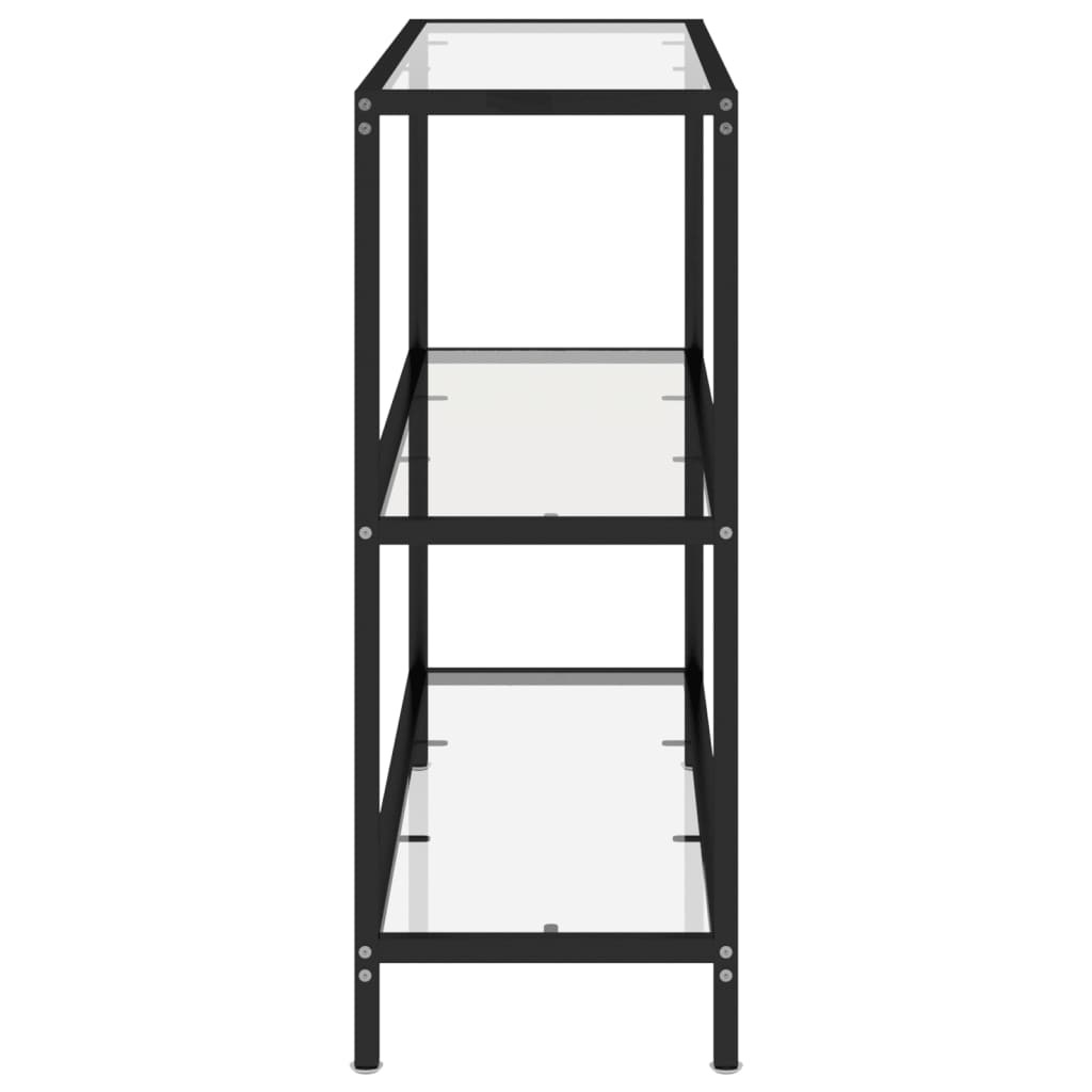 Scaffale Trasparente 100x36x90 cm in Vetro Temperato