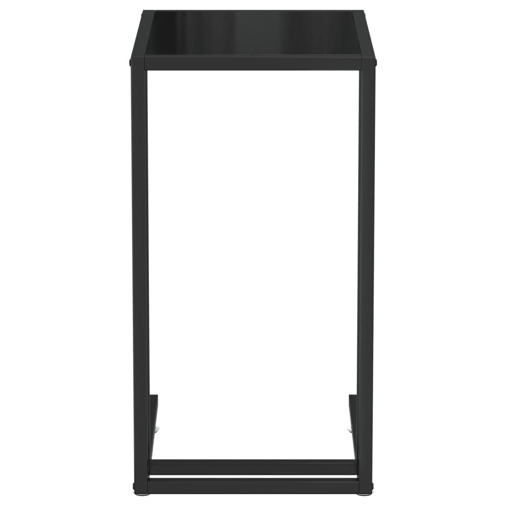 Tavolino per Computer Nero 50x35x65 cm in Vetro Temperato