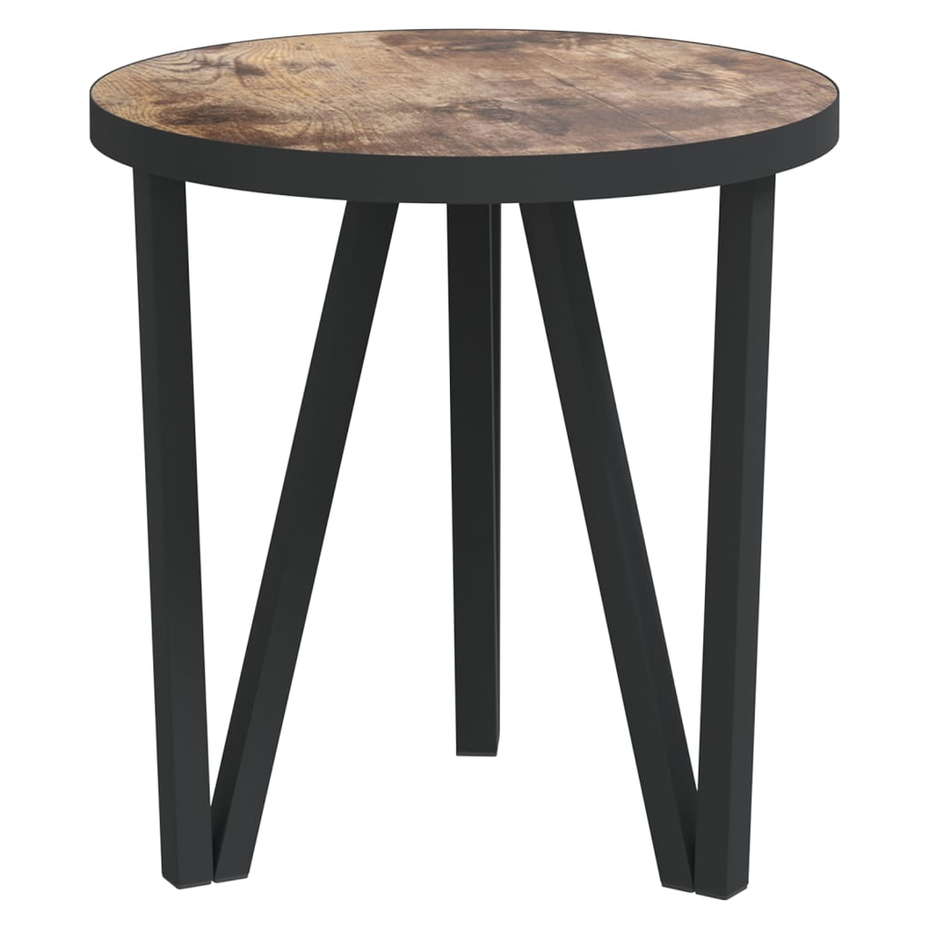 Tavolino Nero e Giallo Ã˜35 cm in MDF