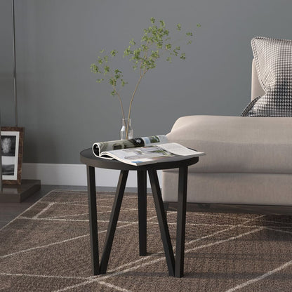Tavolino Nero Ã˜35 cm in MDF