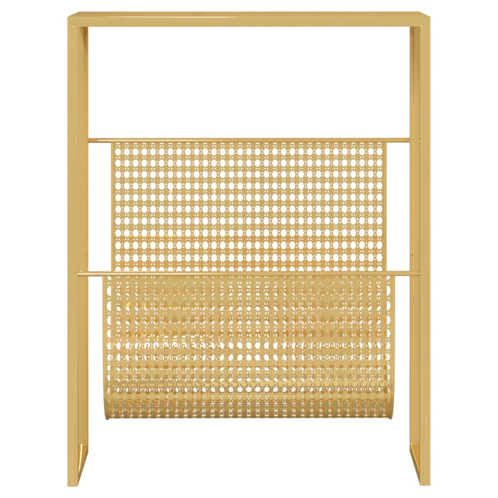 Portariviste Oro 35x15x45 cm in Acciaio