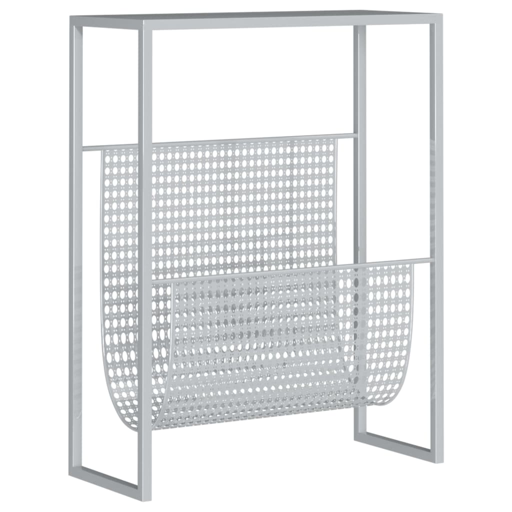 Portariviste Argento 35x15x45 cm in Acciaio