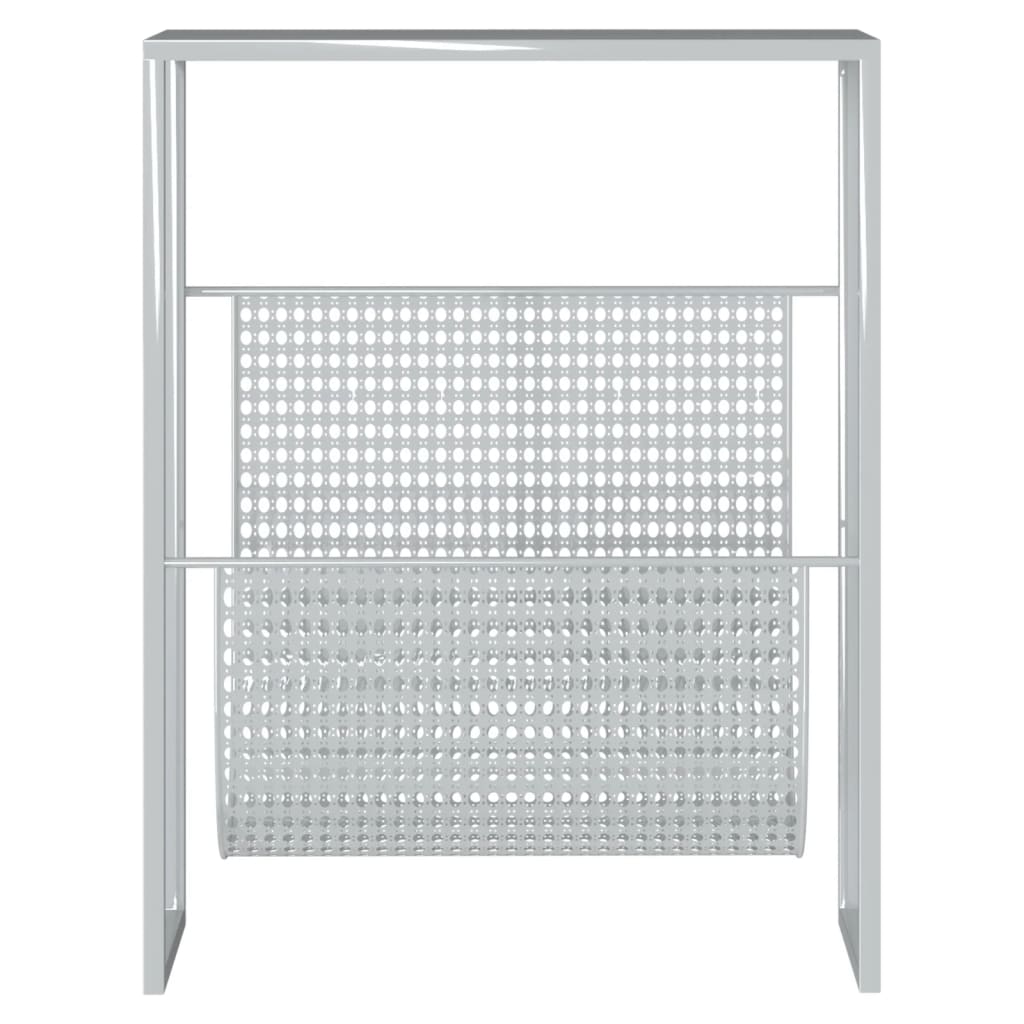 Portariviste Argento 35x15x45 cm in Acciaio