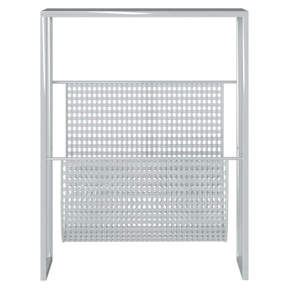Portariviste Argento 35x15x45 cm in Acciaio