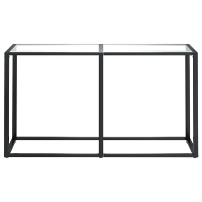 Tavolo Consolle Trasparente 140x35x75,5 cm in Vetro Temperato