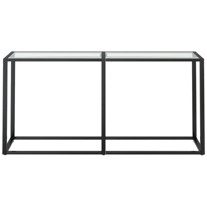 Tavolo Consolle Trasparente 160x35x75,5 cm in Vetro Temperato