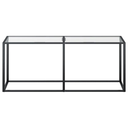 Tavolo Consolle Trasparente 180x35x75,5 cm in Vetro Temperato