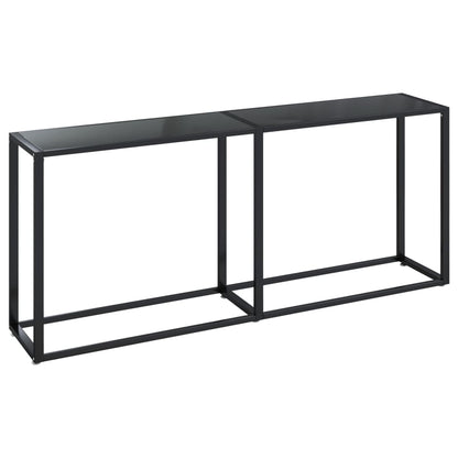 Tavolo Consolle Nero 180x35x75,5 cm in Vetro Temperato