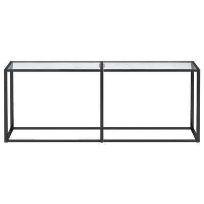 Tavolo Consolle Trasparente 200x35x75,5 cm in Vetro Temperato