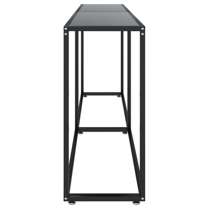 Tavolo Consolle Nero 200x35x75,5 cm in Vetro Temperato