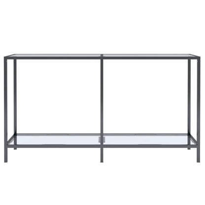 Tavolo Consolle Trasparente 140x35x75,5 cm in Vetro Temperato