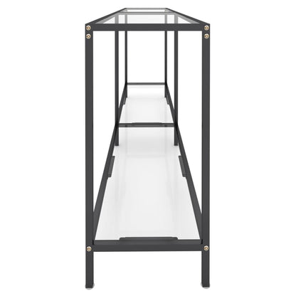 Tavolo Consolle Trasparente 180x35x75,5 cm in Vetro Temperato